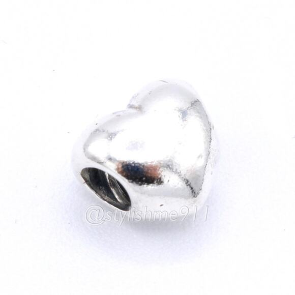 Authentic Pandora Large Smooth Heart Charm - 790137 - Picture 6 of 10